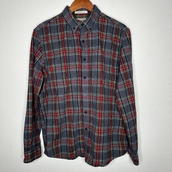 L.L. Bean Scotch Plaid Flannel Shirt Traditional‎ Fit Sz M - Picture 5 of 7